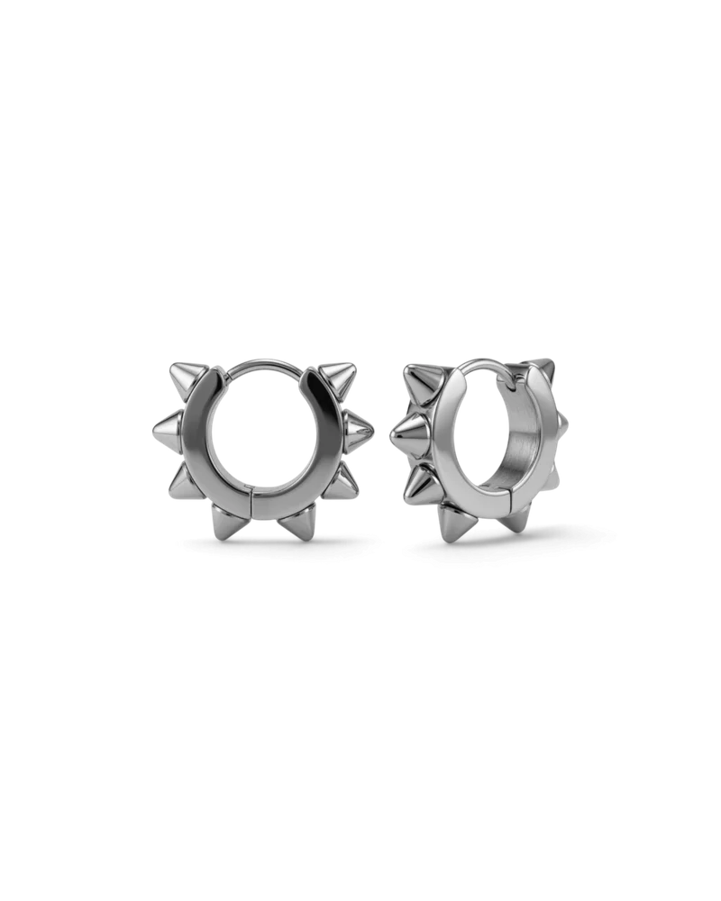 Stud Hoops - Silver