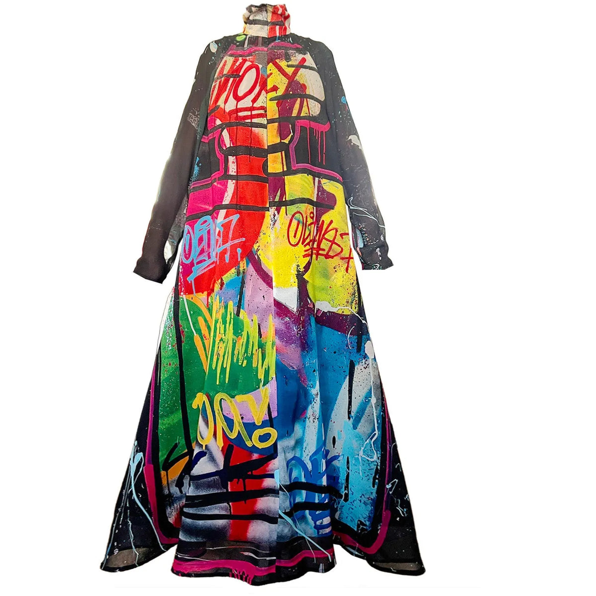 A-Shaped Maxi Dress - Street Art