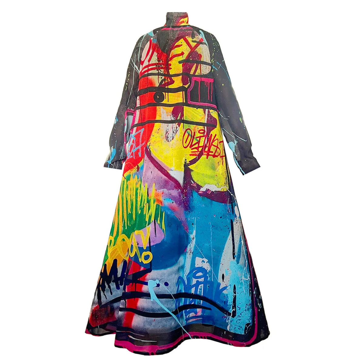 A-Shaped Maxi Dress - Street Art