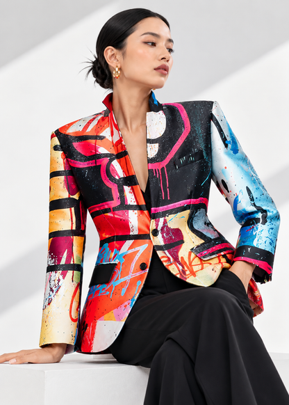 Tailored Blazer - Street Art