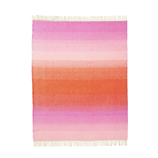 Aurora - Lambswool Throw - Red Pink