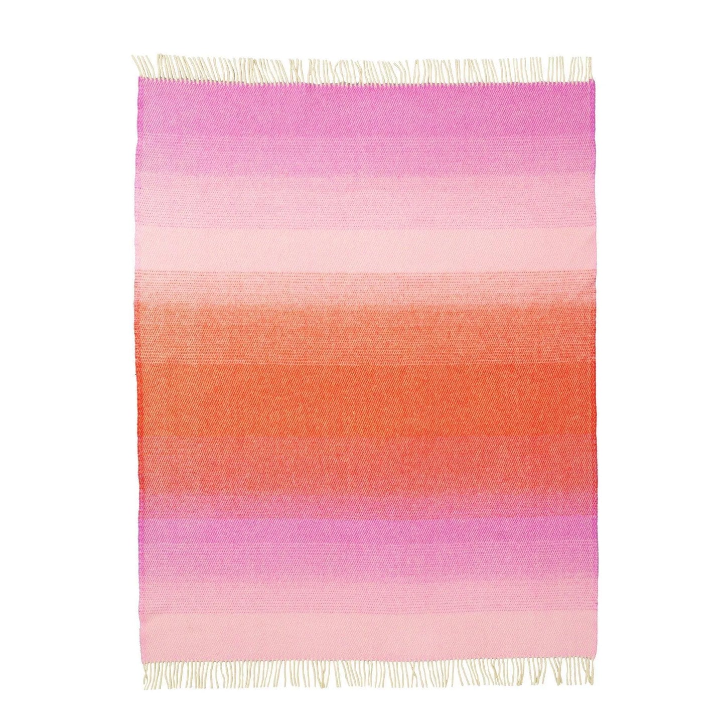 Aurora - lambswool throw, Reddish pink