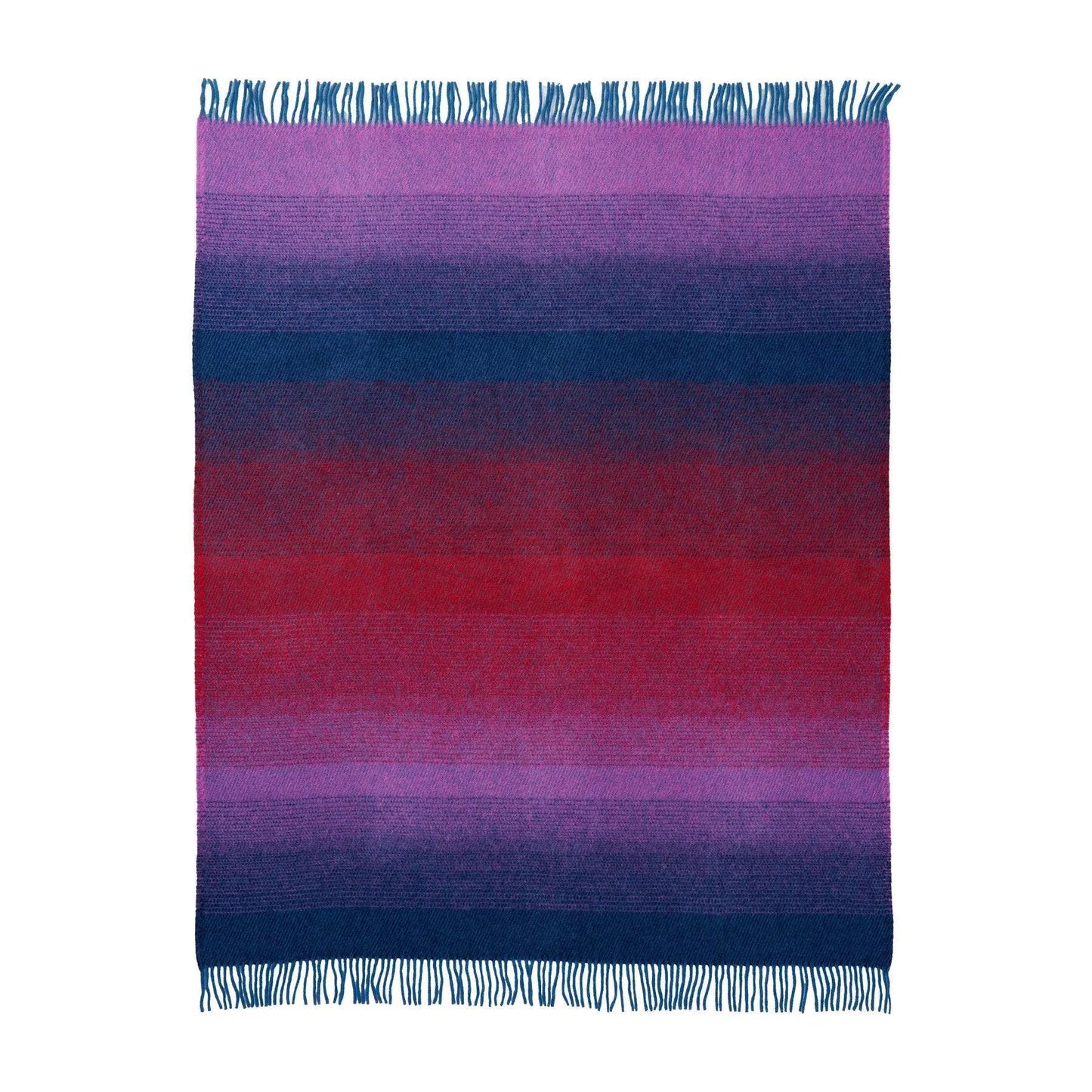 Aurora - lambswool throw, purple blue