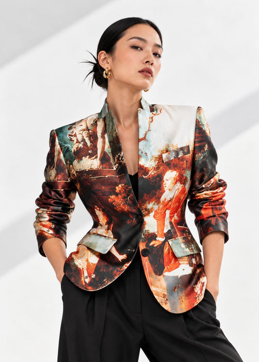 Tailored Blazer - Garden Royal