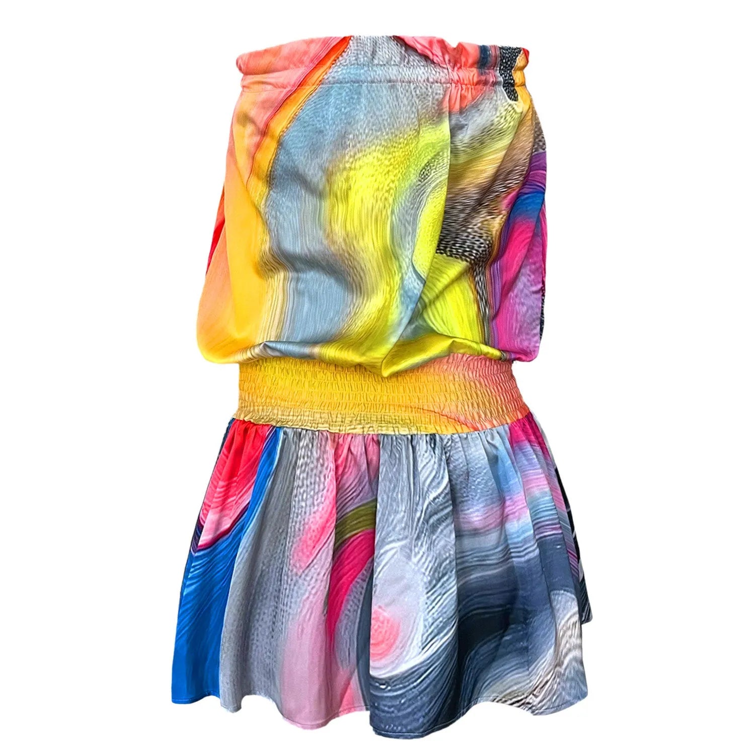 Beach Mini Dress - Smokeflow Watercolour