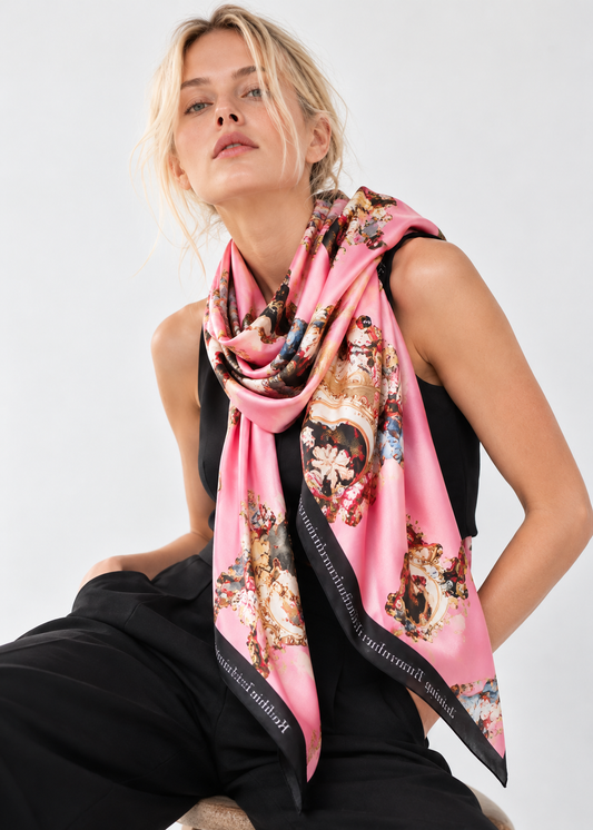 Scarf - Sicily Powder Pink