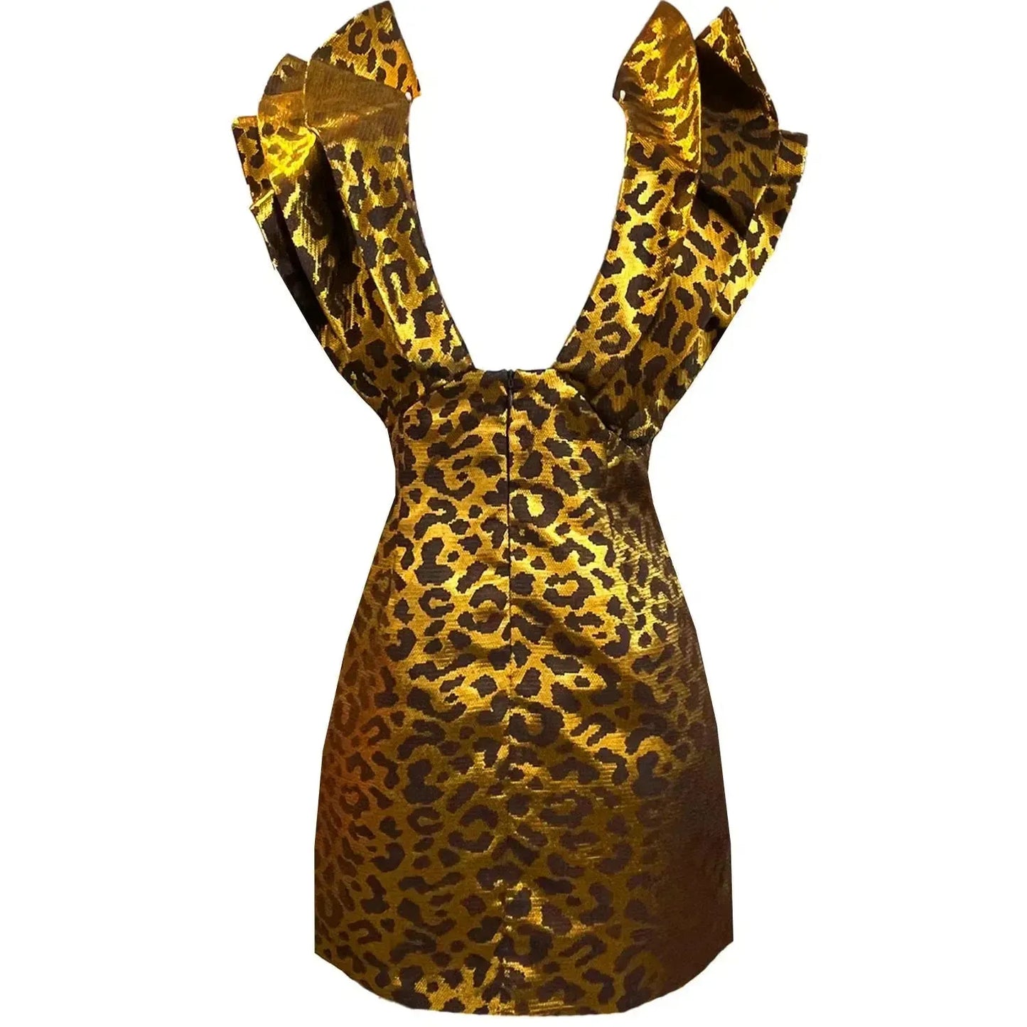 Butterfly Mini Dress - Leopard