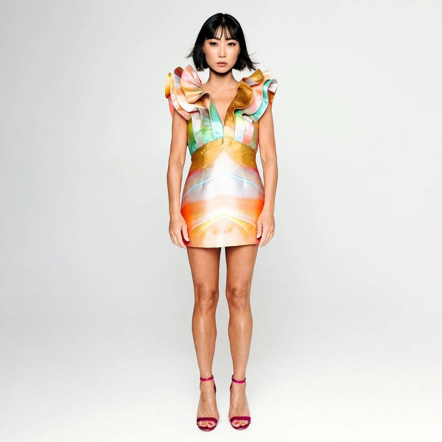 Butterfly Mini Dress - Smokeflow Yellow