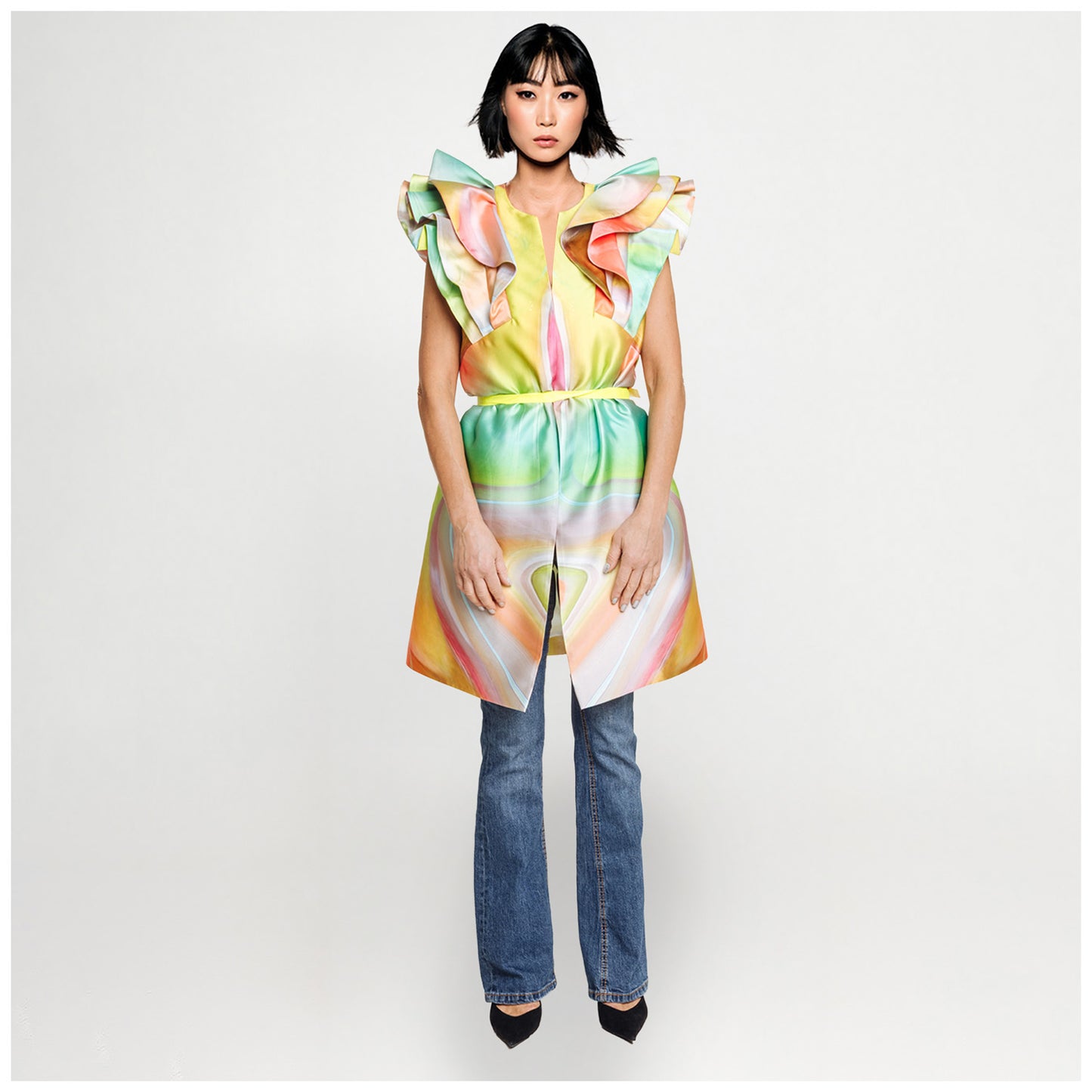 Butterfly Occasion Coat - Smokeflow Yellow