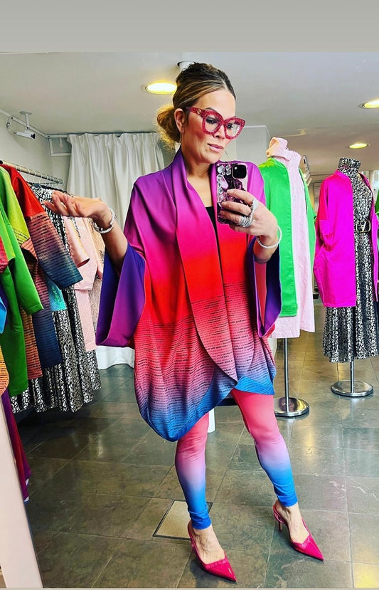 Kaftan - Mother Rød Pink Grøn| maxjenny!