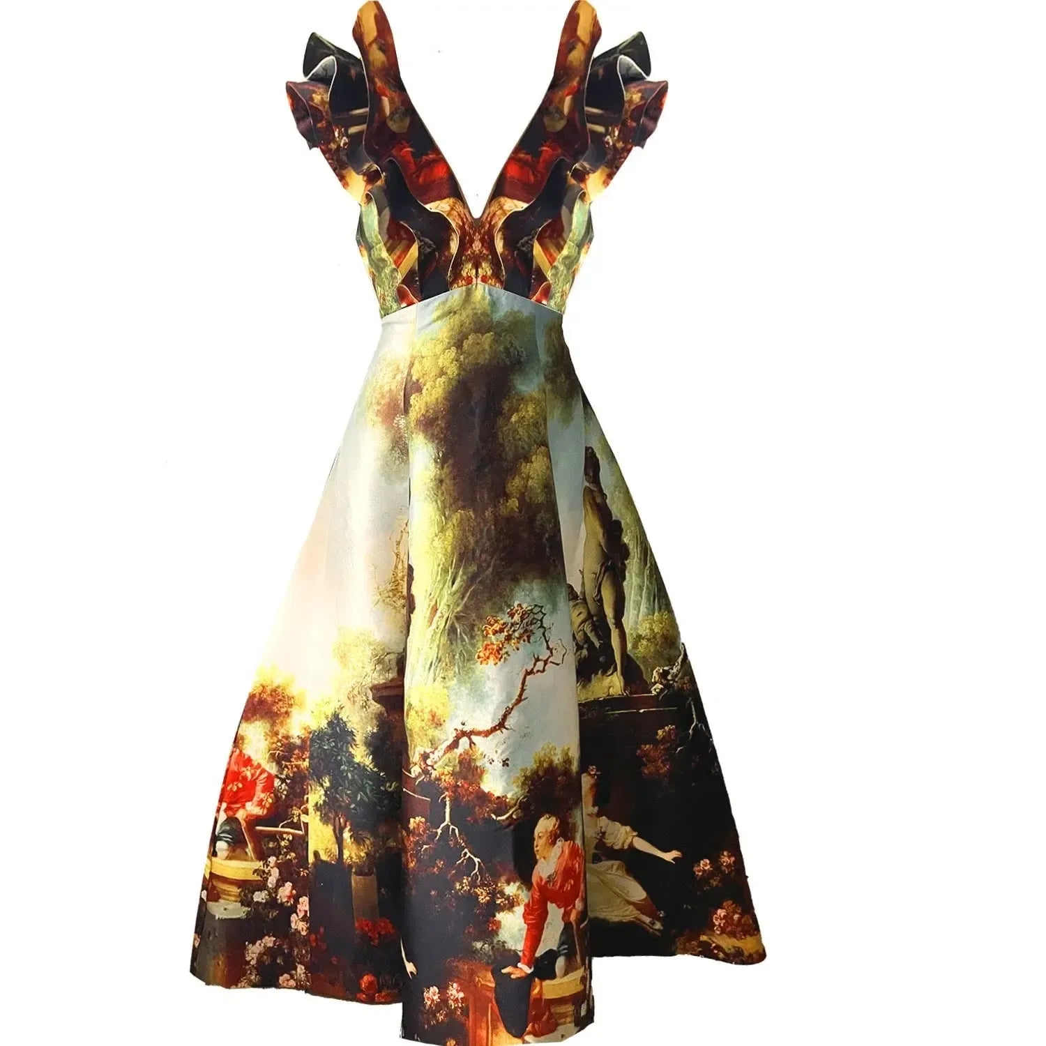 CUSTOMMADE Butterfly long evening dress printed