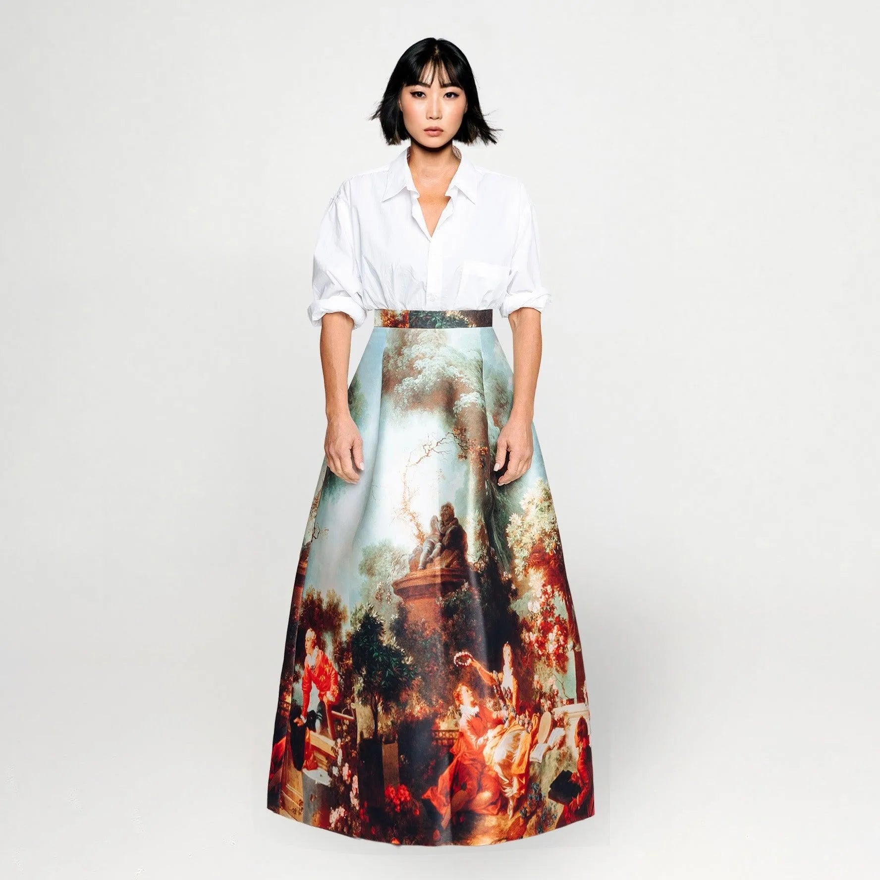 CUSTOMMADE Long evening skirt printed