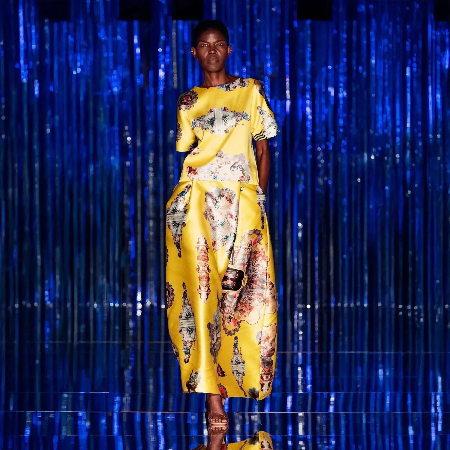 CUSTOMMADE Long evening skirt printed