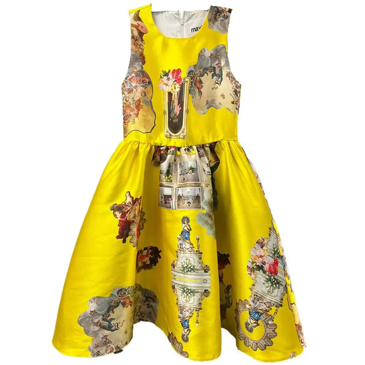 Children Princess Dress - Yellow