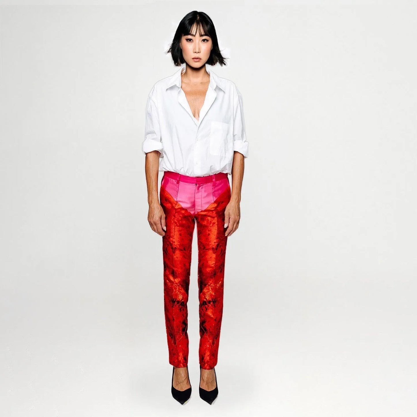 Classic Suit Pants - Red Pink