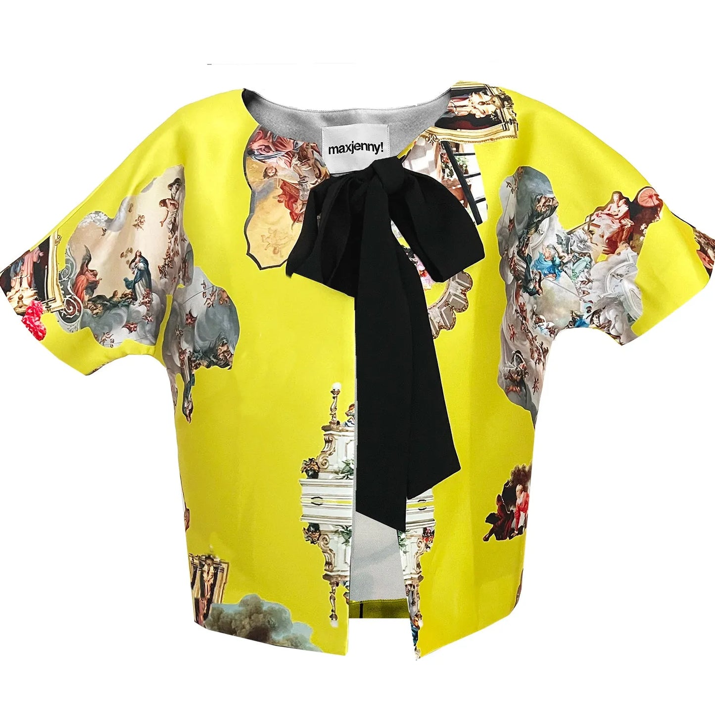 Cropped Jacket with Bow - Sicily Yellow