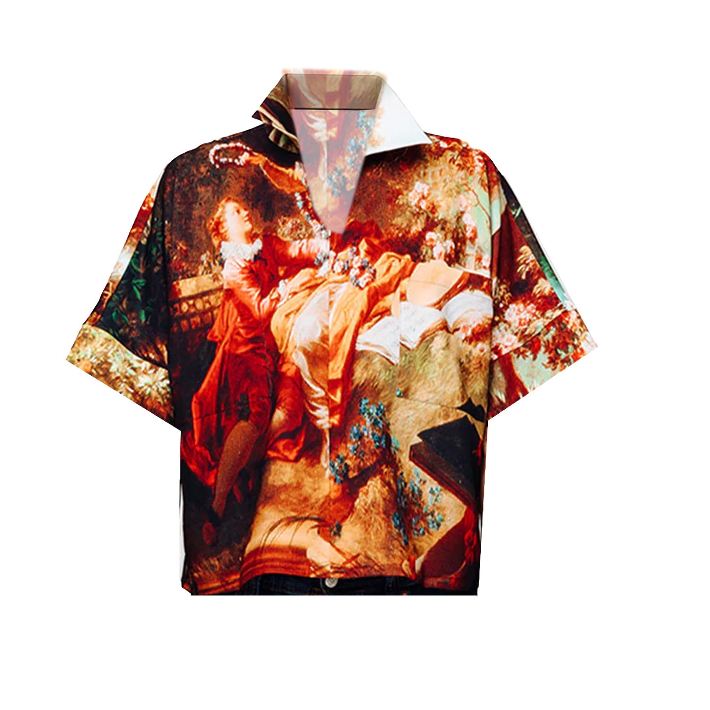 Cropped Shirt - Garden Royal