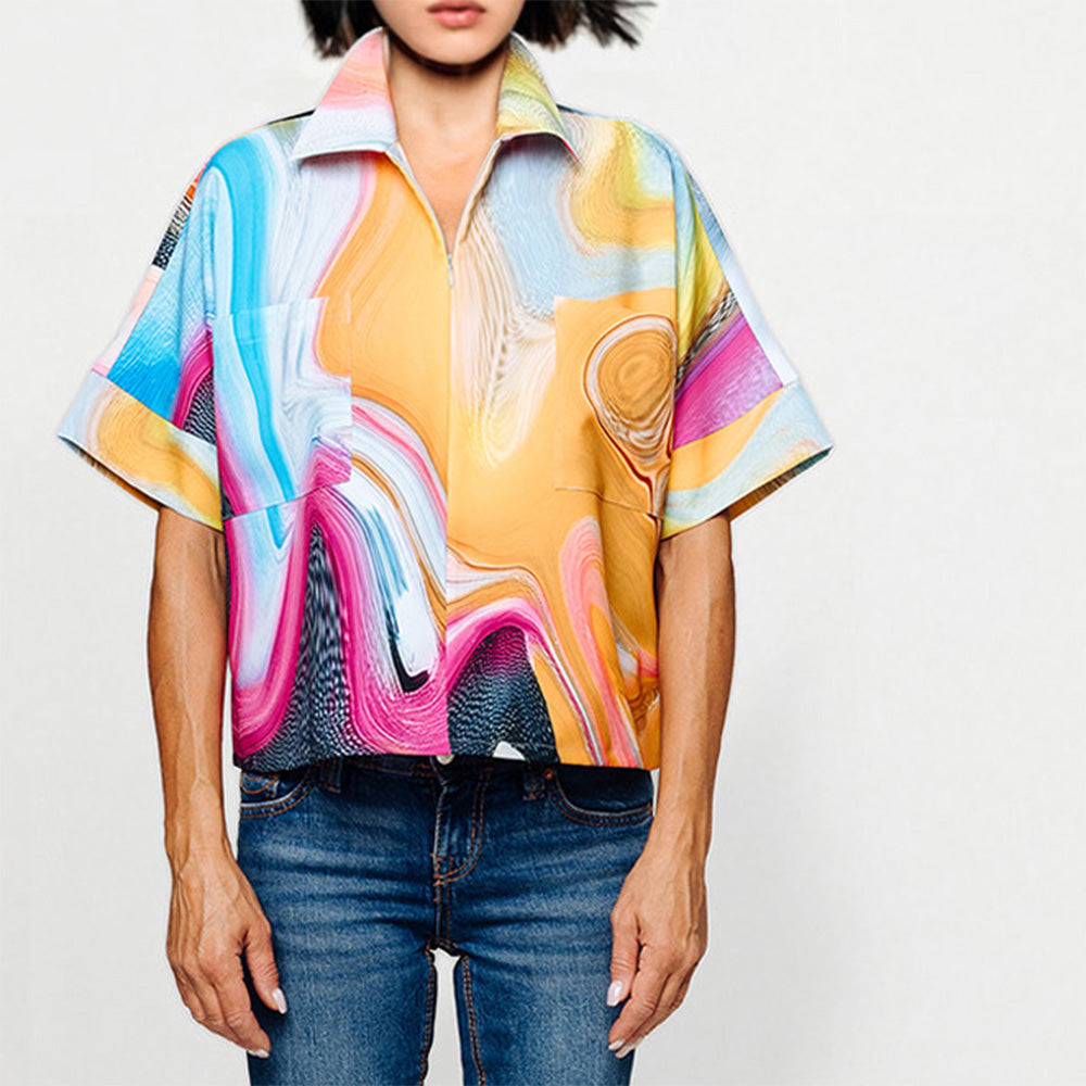 Cropped Shirt - Smokeflow Liquide