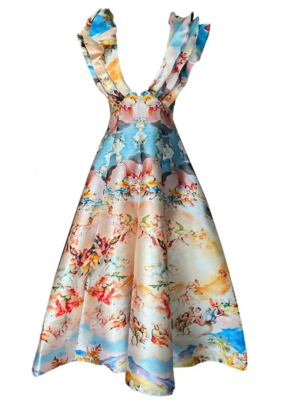 Custom-Made Butterfly Evening Dress - Special Print