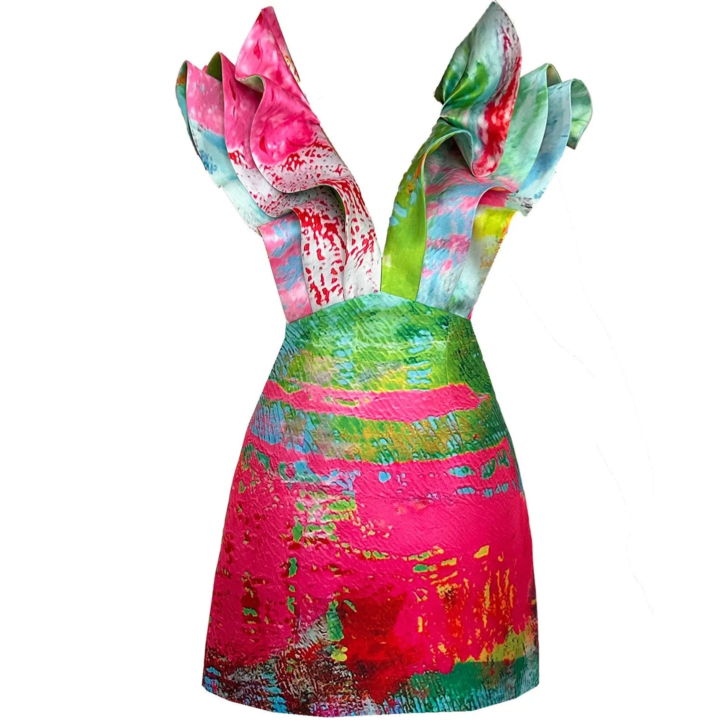 Custommade Butterfly Mini Dress - Special Print