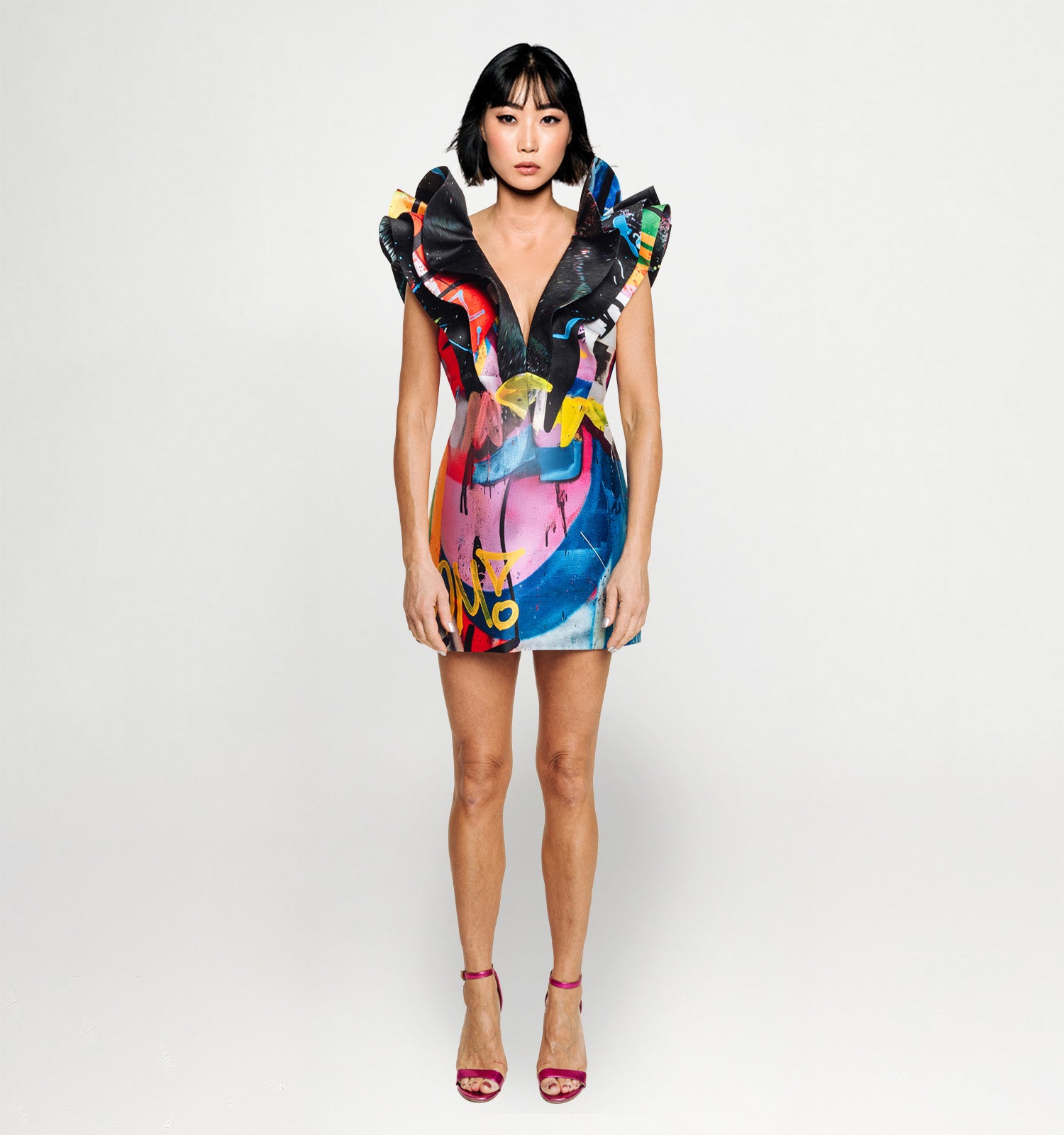 Custommade Butterfly Mini Dress - Special Print