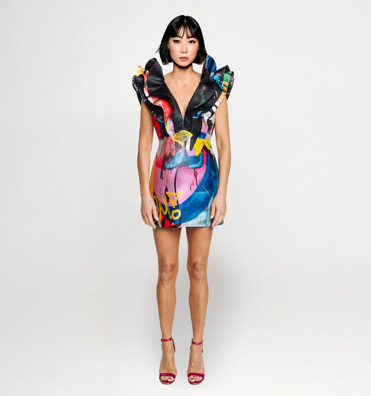 Custommade Butterfly Mini Dress - Special Print