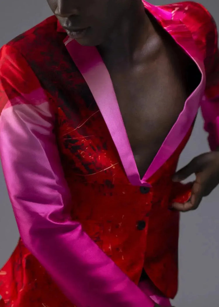 Custom-Made Men's Tailored Blazer - Special Print
