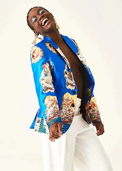 Custom-Made Men's Tailored Blazer - Special Print