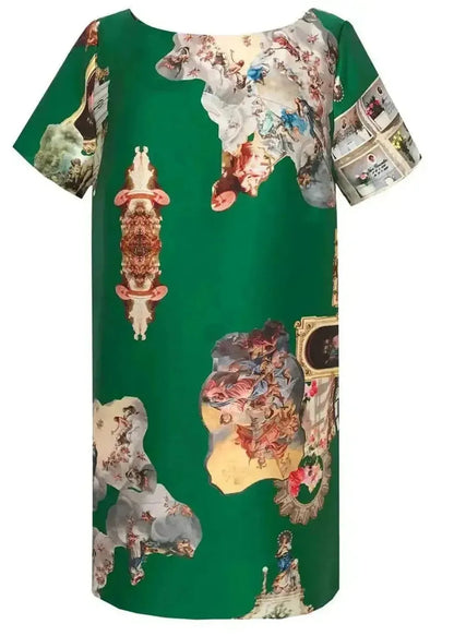 Custom-Made Straight Dress - Special Print