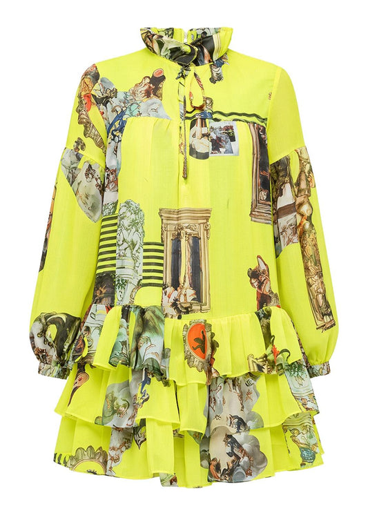 Mini Dress - Neon Yellow