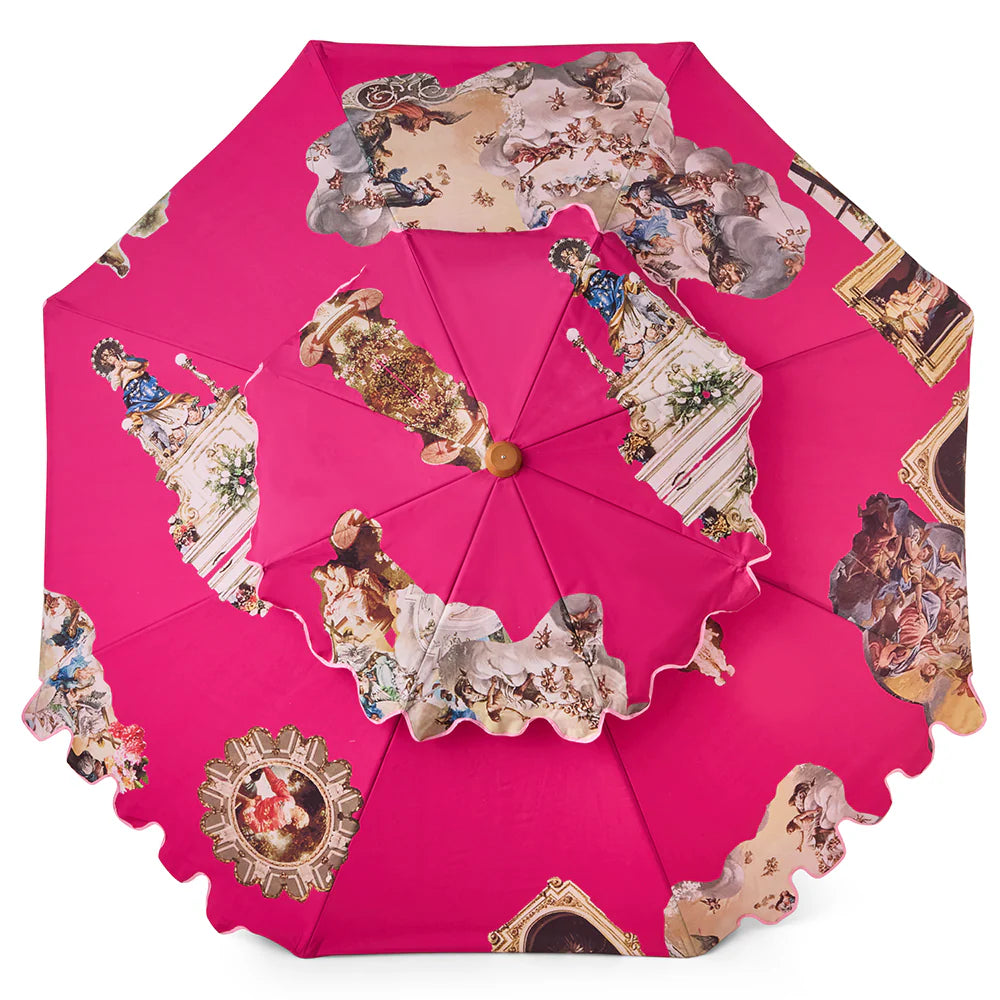 Double Tier Parasol – Dubble Pink | 230 cm Luxury Garden Umbrella