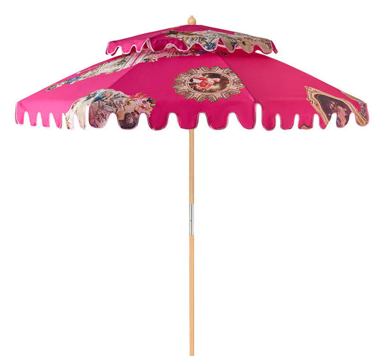 Double Tier Parasol – Dubble Pink | 230 cm Luxury Garden Umbrella