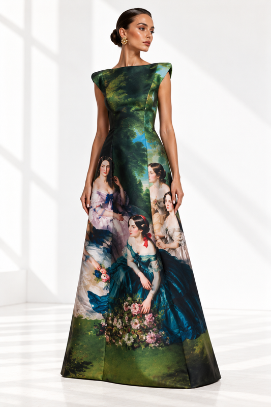Custom-Made Long Dress - Special Print