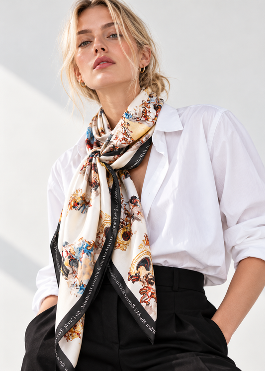 Scarf - Sicily Dirty White