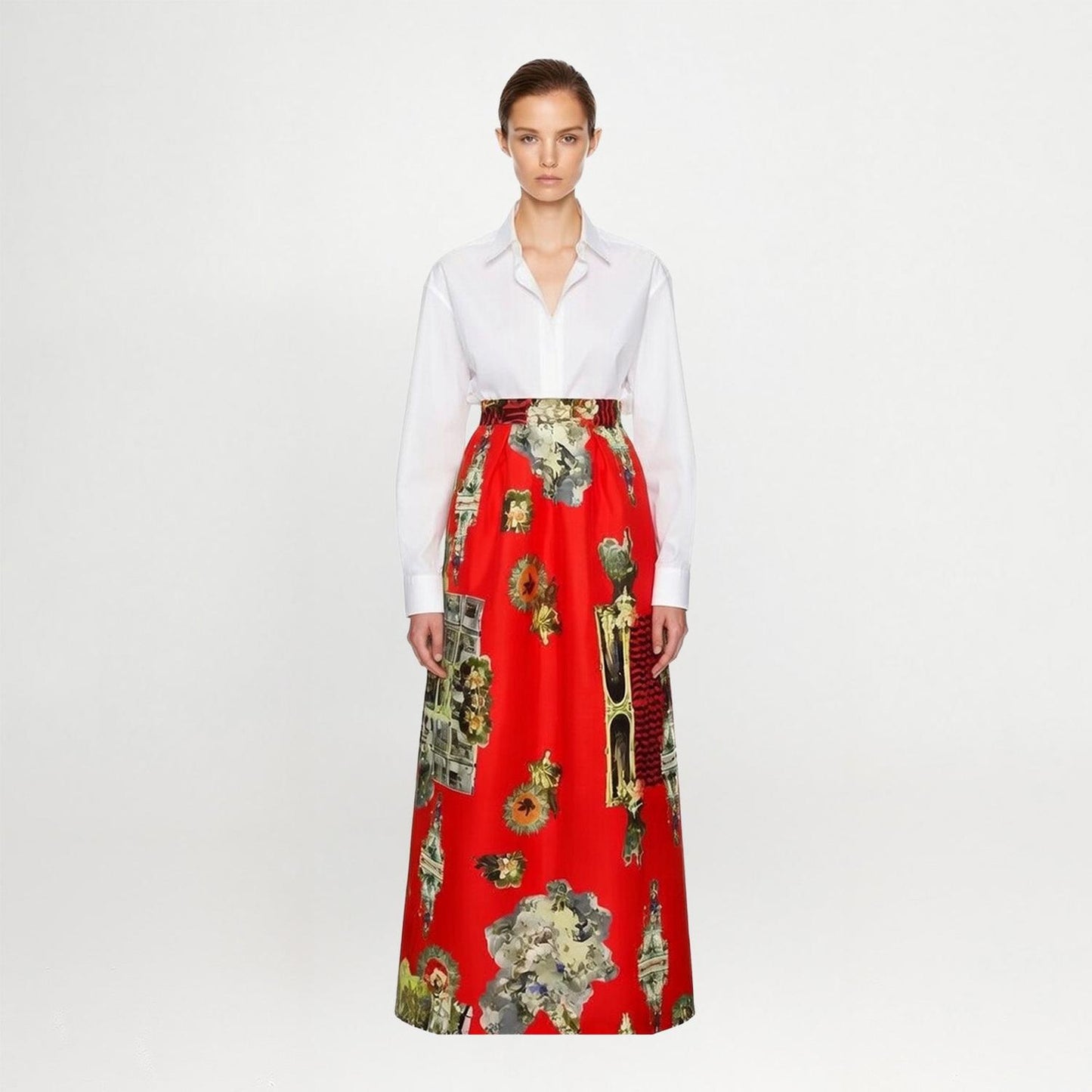 Evening Skirt - Sicily Red