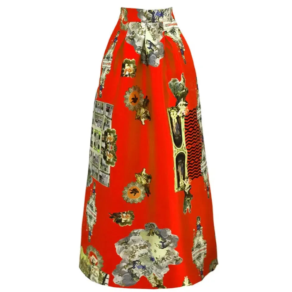 Evening Skirt - Sicily Red