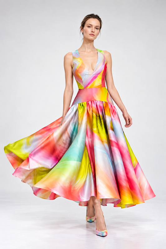 Vest Dress Smokeflow Yellow – Sculpted Waist