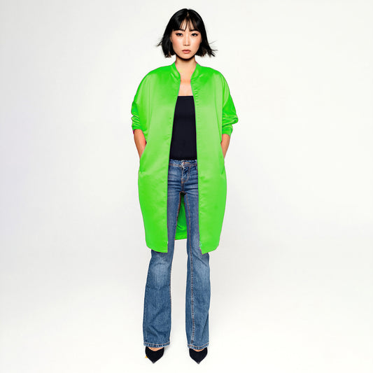 Festive Coat - Hot Green