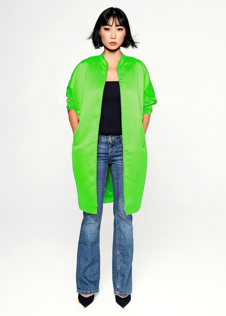 Festive Coat - Hot Green