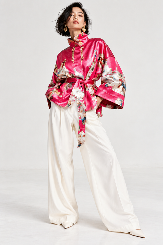 Square Boxy Jacket - Sicily Hot Pink