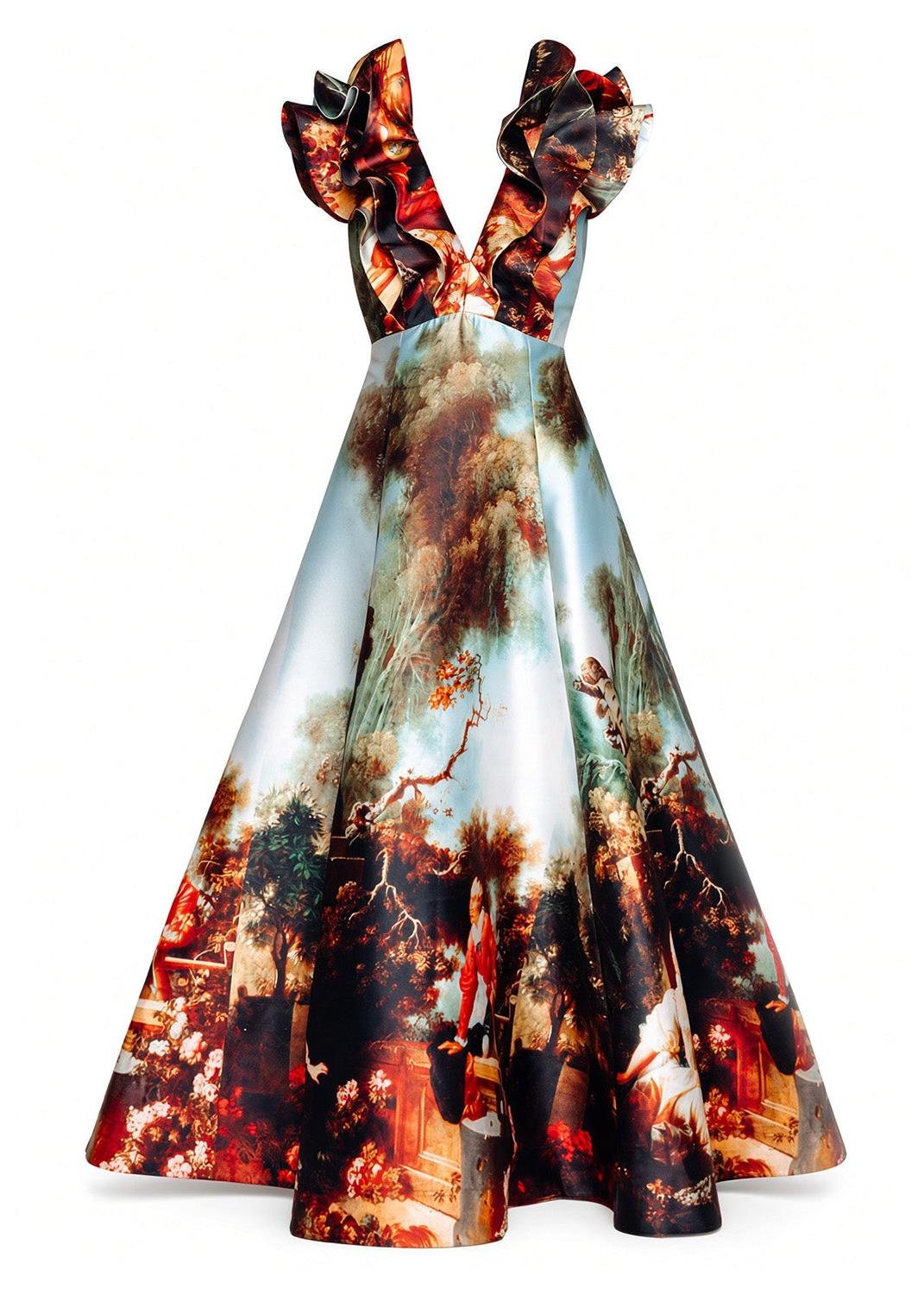Butterfly Evening Dress - Garden Royal