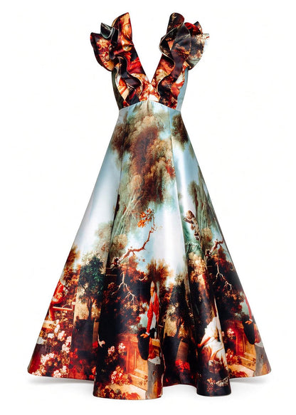 Butterfly Evening Dress - Garden Royal