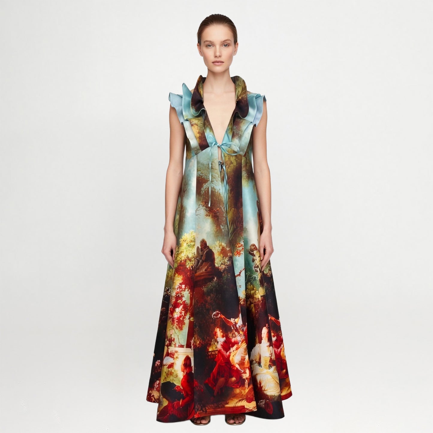 Garden Royal Vest Dress – Sculptural Collar | maxjenny!