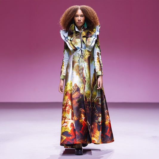 Garden Royal Vest Dress – Sculptural Collar | maxjenny!