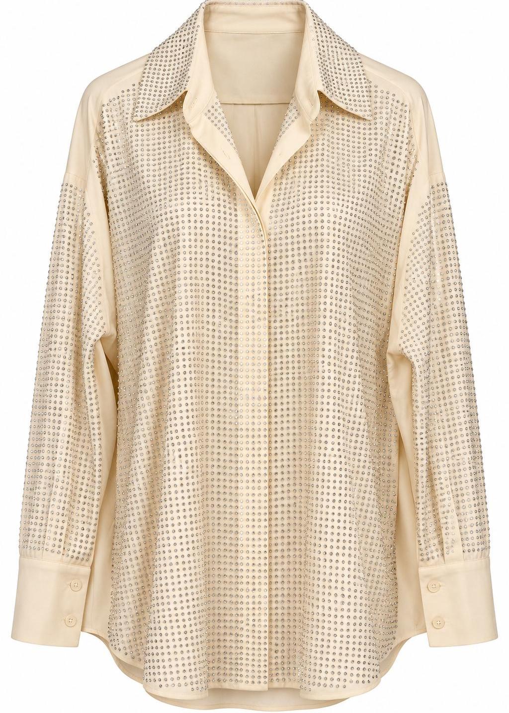 Swarovski Crystal Pyjama Set – Cream white