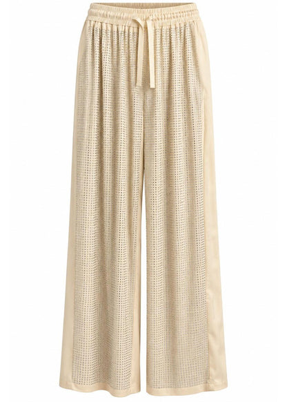 Swarovski Crystal Pyjama Set – Cream white
