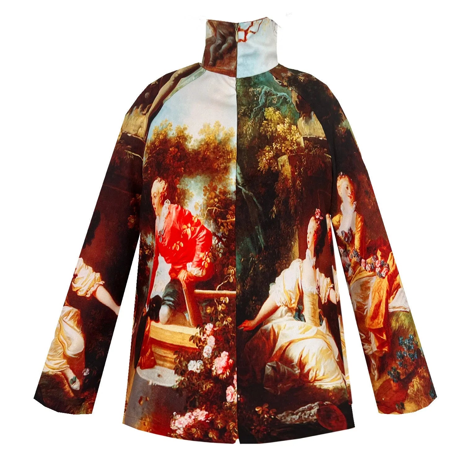 High Neck Top - Garden Royal