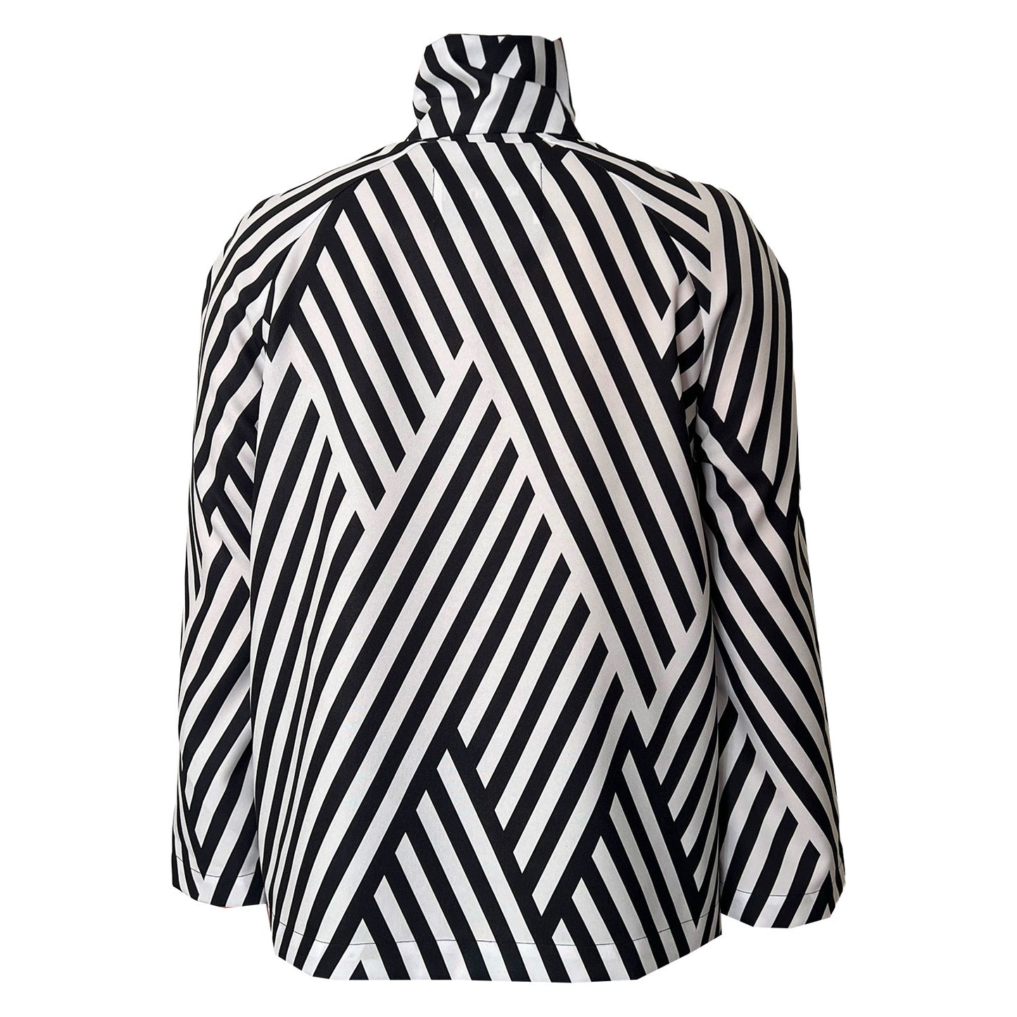 High Neck Top - black & white