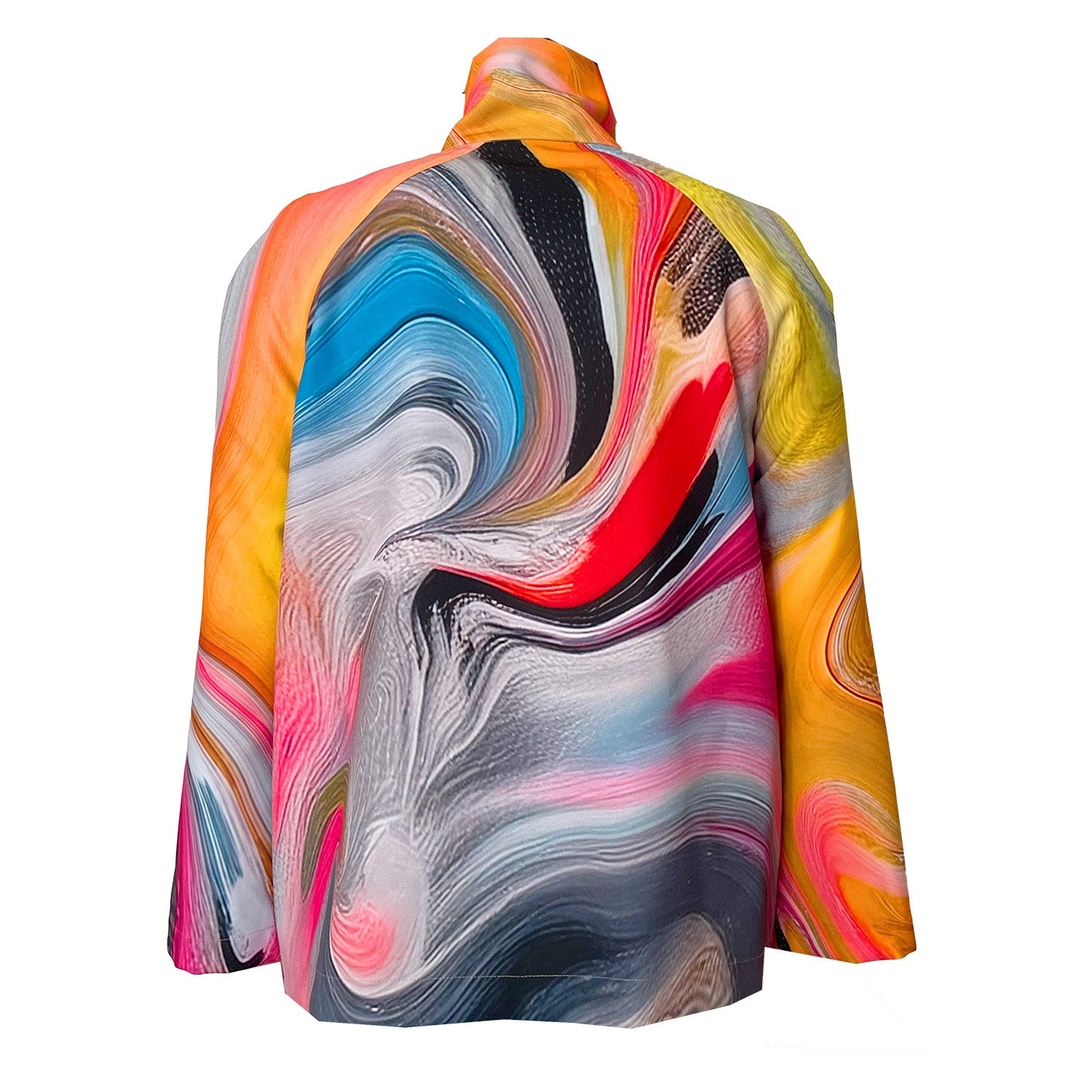 High Neck Top - smokeflow watercolour