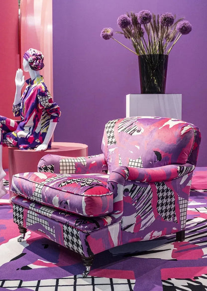 Howard Armchair - Arty Pink Purple